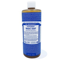 Dr. Bronner Magic Soap PE (Peppermint) 25.9 fl oz (739 ml) Organic Body Soap (1)