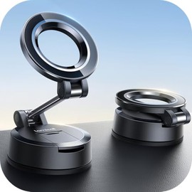 Lamicall Soporte para MagSafe Auto - [Potente Succin de 70 Libras], Iman Celular Auto, Ajustable 360, se Adhiere al Tablero o Parabrisas, Porta...    