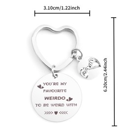 QONCV Valentines Gifts for Him, Couples Keyrings, Gifts for Girlfriend, Valentines Day Gifts, Anniversary Presents for Couple, Wife Birthday Gifts, Christmas Presents for Couples, Valentines Keyring