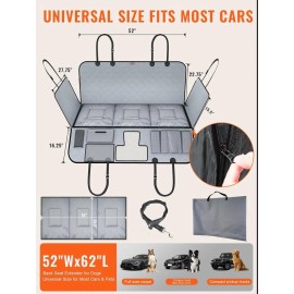 Back Seat Extender for Dogs with Hard Bottom Holds 400lbs, 8 Layers Waterproof