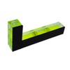 L-Shaped Spirit Level, High Visibility Green Acrylic Construction, Multi-Vial Angle