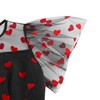 Red Heart Print Dress Valentines Day Dresses Black Sheer Mesh