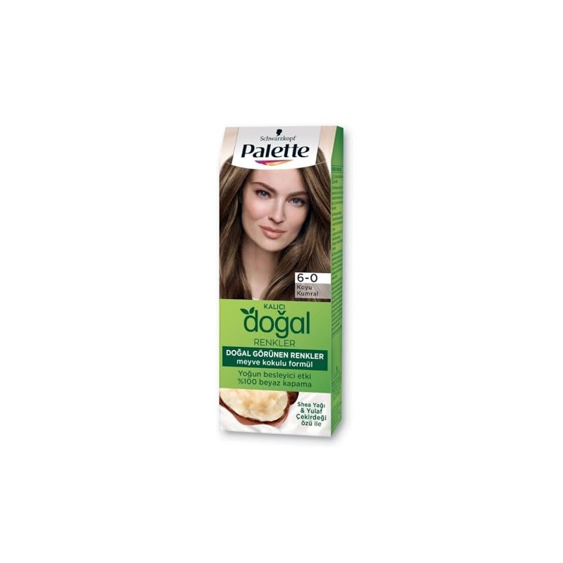 Palette Kalıcı Doğal Renkler 6-0 Koyu Kumral Shea Yağı &