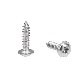 sourcing map 2.3x10mm Self Tapping Screws Phillips Pan Head with Washer Screw 304 Stainless Steel Fasteners Bolts 50Pcs