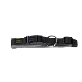 HUNTER Neoprene Vario Plus Dog Collar Nylon with Neoprene Padded 45–50 / 2.0 (M–L), Black/Grey