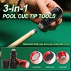 Msuhettu 2 Pack Premium Pool Cue Tip Tools, 3-in-1 Billiard