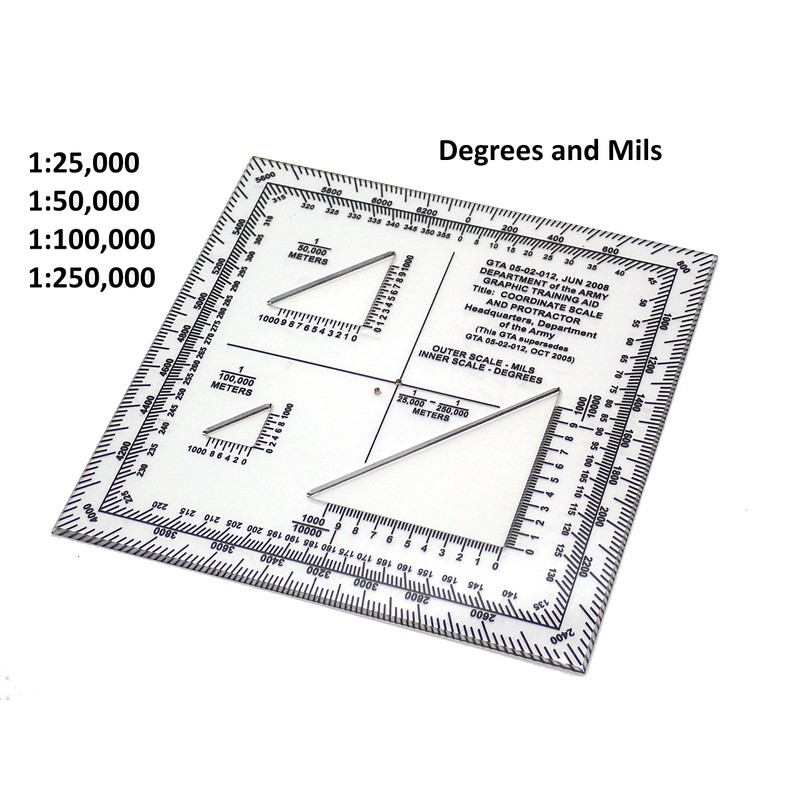 MTT PL - Protractor & Coordinate Scale US DOD GTA