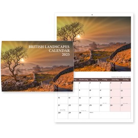 British Landscape 2025 Calendar UK A4 month to view calendar 2025 12 Months 2025 wall calendar Papa Prints