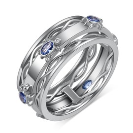 Peireara Sea Turtle Fidget Ring 925 Sterling Silver Anxiety Rings for Women Fidget Spinner Ring Ocean Animal Sea Turtle Jewelry Gifts for Women (Size 8)