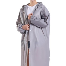 LeTradeJP: Non-Disposable Raincoat, Cuffs, Eco-friendly EVA Material, Hood with Drawstring, Waterproof, Heavy Rain, Rainy Season, Bicycle, Commuting to Work and School, Mountain Climbing, Fishing