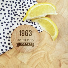 eBuyGB Engraved Magnetic Bottle Opener -1963 Year of The Legend Design - 60th Birthday Gifts for Him, Men - Sixtieth Gift for Dad, Uncle, Brother