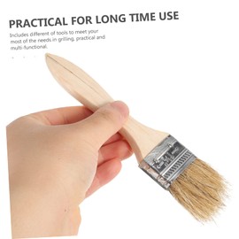 BESPORTBLE 1set Grill Tool Outdoor BBQ Kit Tongs Oil Brush Forks Skewers Compact and Portable Barbecue Accessories for Camping and Picnics