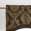Renaissance Home Fashion Darby Layered Scalloped Valance with Cording, Café,