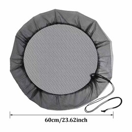 Rain Butt Net, Pack of 6 Rain Butt Net with Drawstring, Adjustable Lid Water Butt, Fly Screen, Rain Butt, Protection Against Leaves and Mosquito Larvae, Rain Butt Protective Net