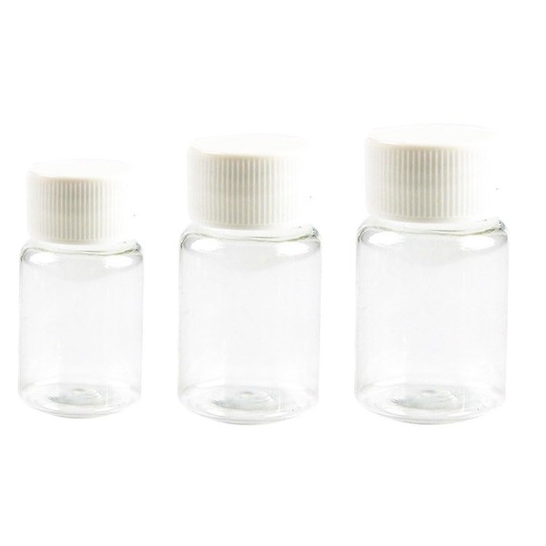 BAOPUSHIDAJILI 3 Pcs Clear Containers Small Clear Bottles Empty Bottle