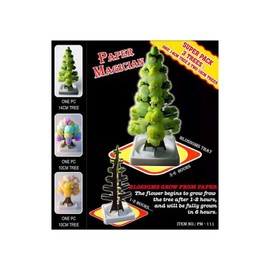 COTTNY 3 in 1 Mini Christmas Tree Magic Growing, Paper Tree Colorful DIY Crystal Growing Kit/Ornaments Decoration Toy Novelty Xmas Gift Boys Girls Science Kits & Toys Learning Guide (A) (2321321)