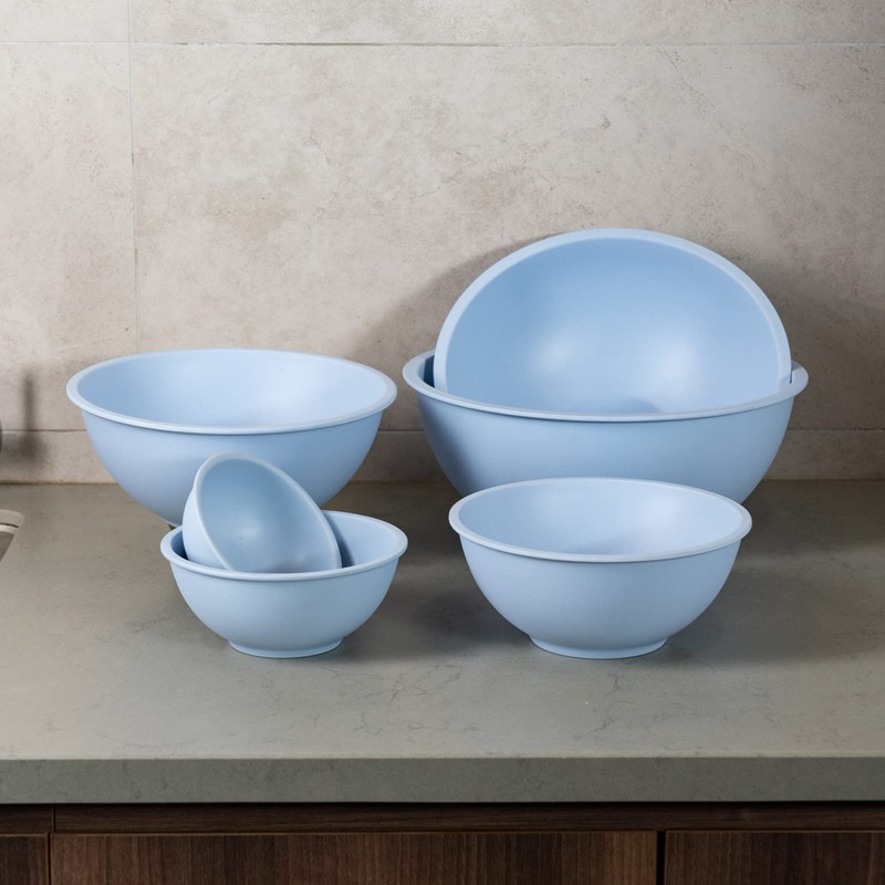 Chef Craft Eco Bamboo Fiber Mixing Bowl Set, 6 Piece