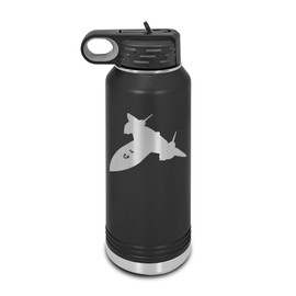 SR-71 Blackbird Laser Engraved Water Bottle Customizable Polar Camel Stainless Steel with Straw - black bird skunk works v2 Black 32 oz