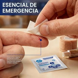 MED PRIDE Almohadillas de preparación de alcohol, grado médico, estériles, envueltas individualmente, tamaño cuadrado mediano, 2 capas (500 unidades (