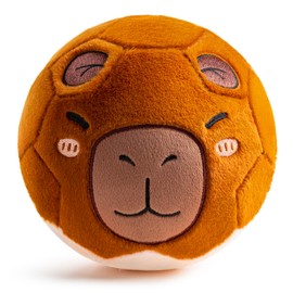 VangeBow Silent Indoor Soccer Balls for Toddlers, Inflatable Soft Plush Baby Toddler Soccer Ball Toys Gifts for 0+Year Old Boy Girl First Birthday Gift (Capybara, Pump Include)