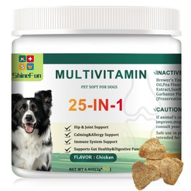 Premium Dog Multivitamin Soft Chews – 23 Natural Ingredients for Joint, Skin, Gut & Immune Support – High Potency Formula with Glucosamine, MSM, Salmon Oil & Probiotics – 90 Tasty Chews for All Breeds