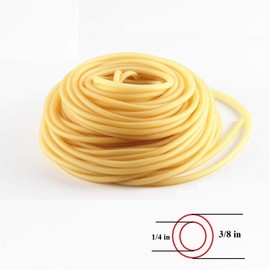 SUCOHANS Latex Tubing, 1/4" I.D. x 3/8" O.D. x 1/16" Wall/Speargun Band Slingshot Catapult Surgical Tube Rubber Hose ONE Continuous Piece