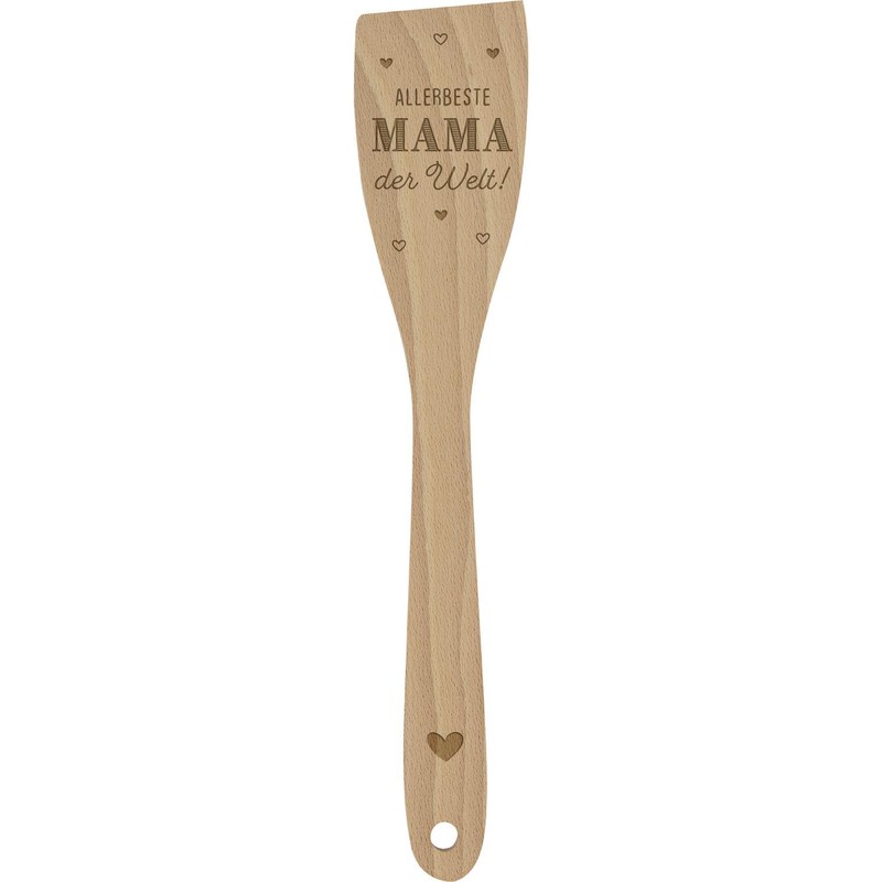 GRUSS & CO 48807 Spatula with "Allerbeste Mama" Motif Beech
