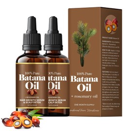 Pack of 2 Organic Batana Oil for Hair Growth, Natural Cold Pressed Batana Oil Hair Growth Serum, Anti-Hair Loss Batana Oil Hair Treatment, for Repairing Dry, Damaged Hair