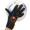 uhlsport Speed Contact Supergrip + Adult Unisex Goalkeeper Gloves, Black/White/Neon