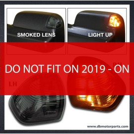 DBMOTOR 2010-2018 Dodge Ram Tow Mirror LED Puddle Lamp & Smoked Turn Signal Lamp
