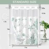 TWLSNCD No Hook Shower Curtain with Snap in Liner, Beach