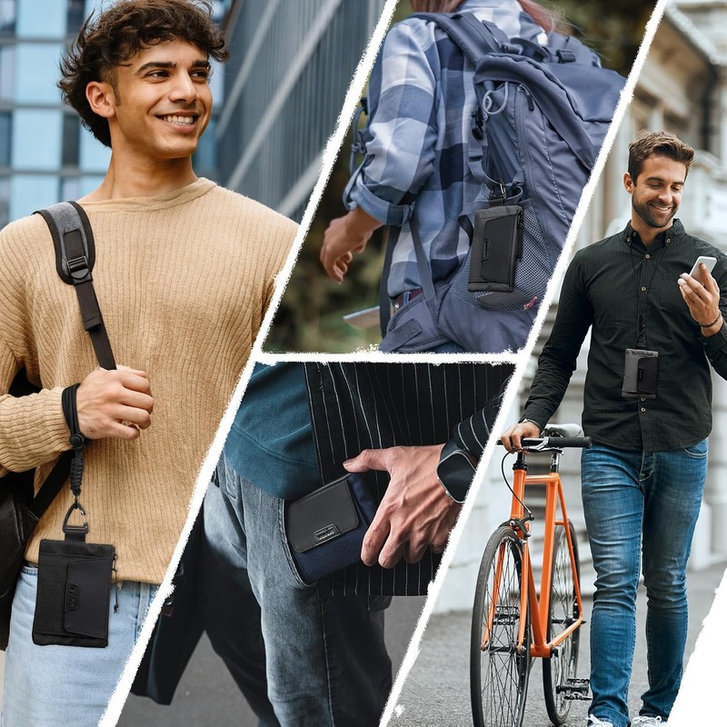 VULKIT Cartera RFID de Cuello para Hombre y Mujer con