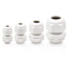 Sewokon Pack of 48 Waterproof Cable Glands M12 M16 M20 M25 Outdoor IP68 Adjustable Nylon Plastic