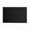 Wall Mount Dual Flush Metal Actuator plate in Matte Black