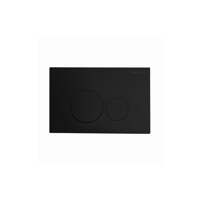 Wall Mount Dual Flush Metal Actuator plate in Matte Black