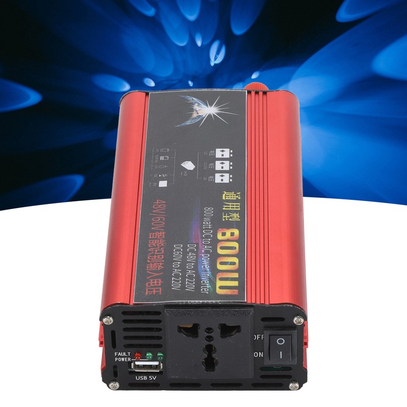 800W Solar Car Power Inverter DC48V 60V To AC220V Power