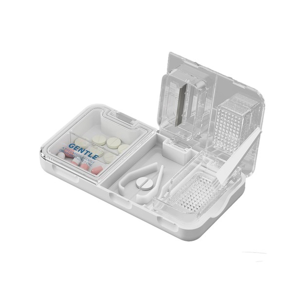 Felenny 3 in 1 Pill Box with Cutter and Crusher