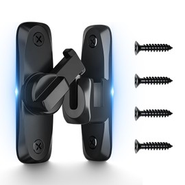 Barn Door Lock, Flip Door Lock Latch, Right Angle Door Lock Latch for Barn, Garden, Bathroom, Home Security (Black)