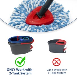 Spin Mop Replacement Head Base Compatible with Ocedar RinseClean 2 Tank System Only Spin Mop Heads Base Replacement for O Cedar Mop Replace Head, Rotating Mop Base for EasyWring RinseClean Spin Mop