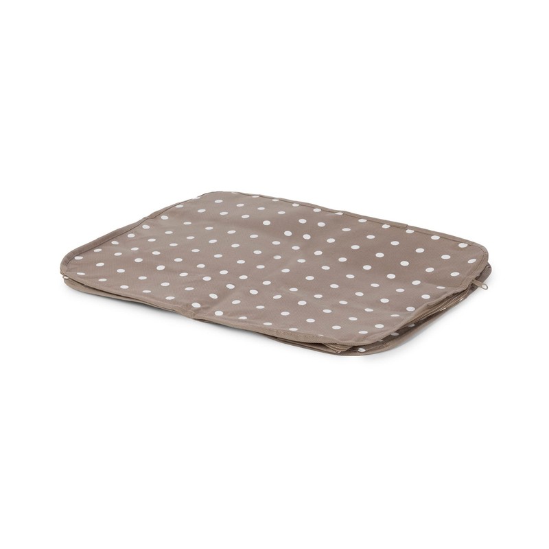 Compactor Rivoli Storage Bag with Zip, Polypropylene, Brown/White,34.5x 45.2 x