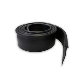 Black 1-1/8" Half-Round Type Shower Door Bottom Seal and Sweep - 36 in Long