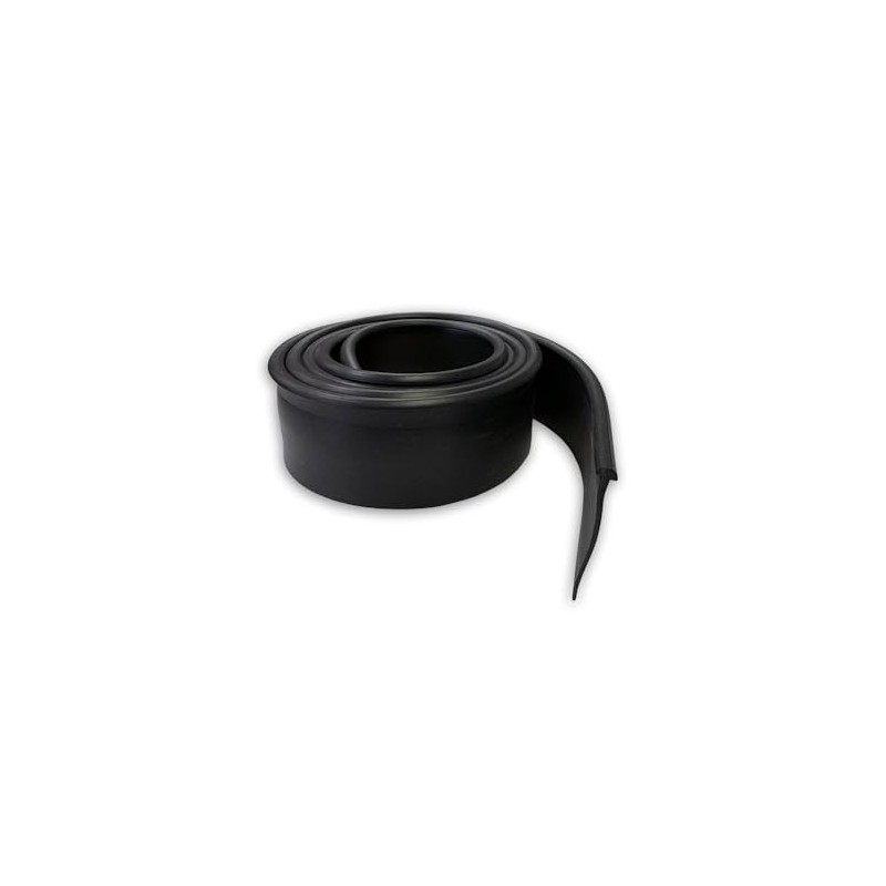Black 1-1/8" Half-Round Type Shower Door Bottom Seal and Sweep