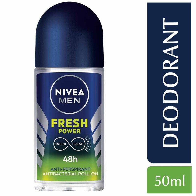 NIVEA Men Fresh Power Roll-On 50ml | 48H Anti-Perspirant &
