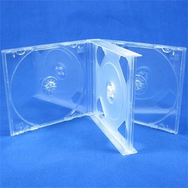 VISION MEDIA® 5pcs X 3 WAY MULTI CD CLEAR JEWEL CASE - 22mm SPINE