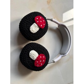 Hosootan AirPods Max Crochet Earphone Cover (A,Black)