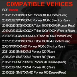 4Pcs Front or Rear Wheel Bearing + Circlip for Honda Talon/Pioneer 520 700 1000 SXS1000 SMS520 SMS700 2016-2023 91054-HL3-A41