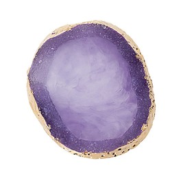 OHPHCALL Resin Manicure Palette Agate Color Mixing Display Plate for Nail Art Easy to Clean Lightweight for Blending Pigments and Showcasing Designs Purple