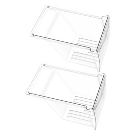 [2 Pack]Upgraded 240337103 Refrigerator Crisper Drawers Bins Suitable For Frigidaire Kenmore Refrigerator,240337103 Crisper Bin Drawer Replacement Drawer Parts AP2115741, 240337100, 240337102