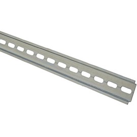 DIN Rail, Slotted Top Hat, 35X7.5mm, 1M, Slotted Top Hat DIN Rail, for Use with DIN Rail Mountable Components, Length 1M