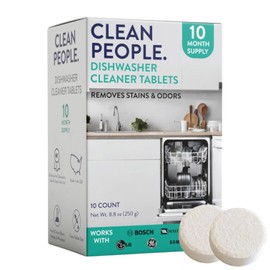 The Clean People Dishwasher Cleaner - Dishwasher Cleaner Tablets for Removing Limescale, Mineral Buildup, Grease & Odors - 10 Count, Citrus Scent